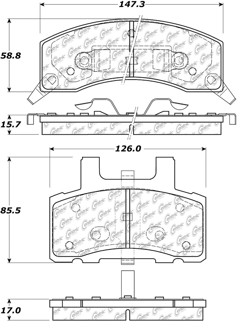 C-TEK Ceramic Brake Pads with Shims