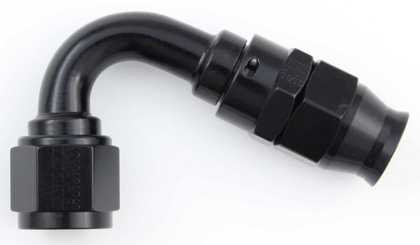 Hose Fitting #10 120 Deg PTFE Black