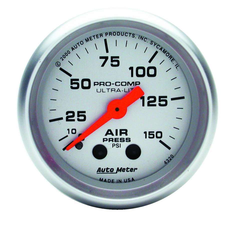 2-1/16in U/L Air Press. Gauge 0-150psi