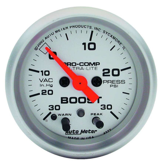 2-1/16in U/L Boost/Vac. Gauge 30in/15psi