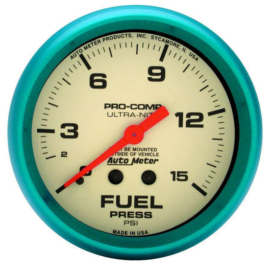 2-5/8 Ultra-Nite F/P Gauge 0-15psi