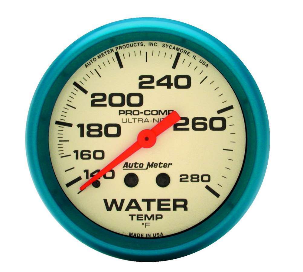 2-5/8 Ultra-Nite Water Temp Gauge 140-280