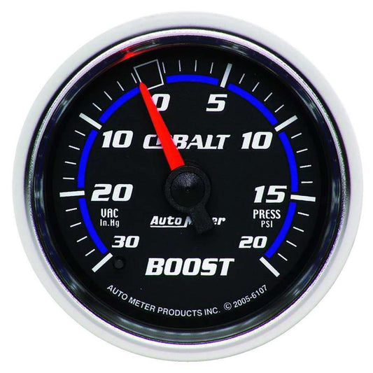 2-1/16in C/S Boost/Vac Gauge 30in HG/20psi