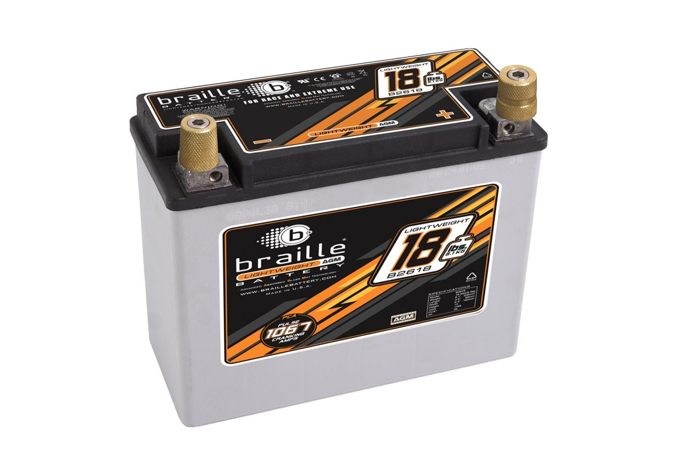 Racing Battery 18lbs 1168 PCA 8.1x3.5x6.3