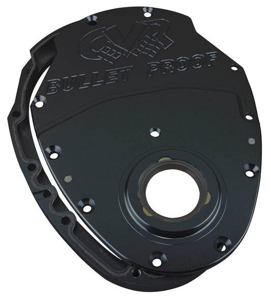 SBC Billet Timing Cover 2-Piece - Black Anodized