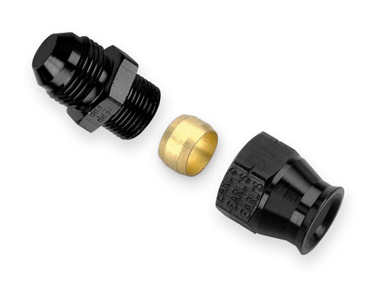 #6 Male to 3/8in Alum Tubing Adapter Black