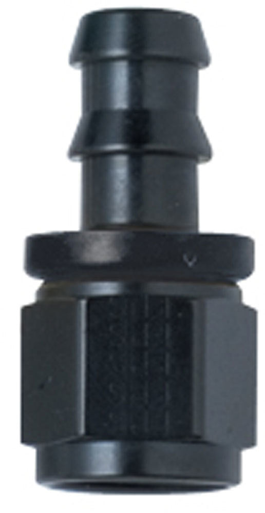 Hose Fitting #8 Straight Push Lock Black