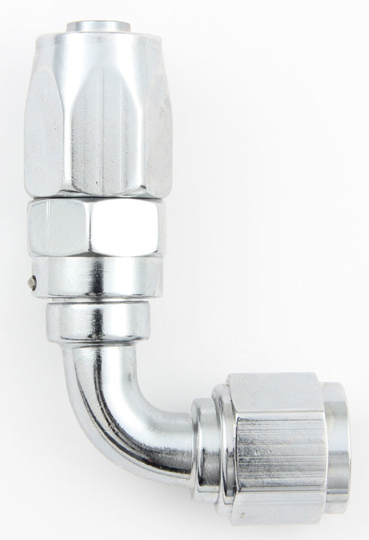 Hose Fitting #6 90 Deg Pro-Flow Chrome