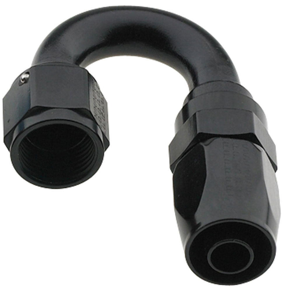 Hose Fitting #6 180 Deg Pro-Flow Black