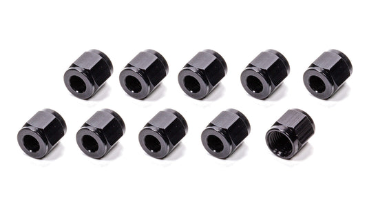 #6 Aluminum Tube  Nuts (10pk) Black