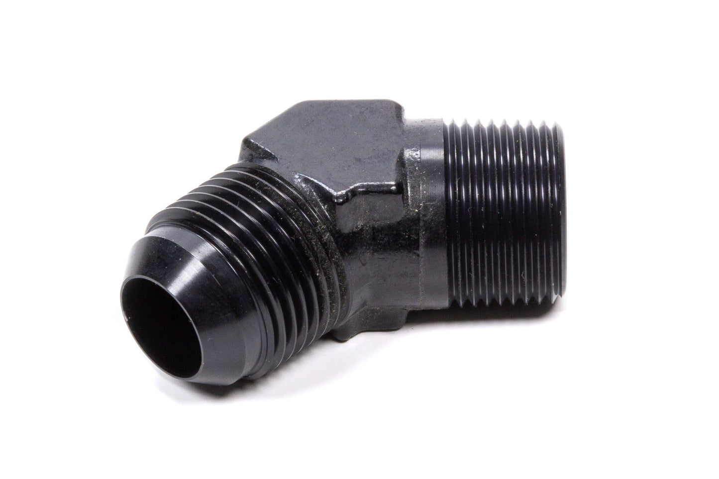 45 Deg Adapter Fitting #10  x 3/8 MPT Black