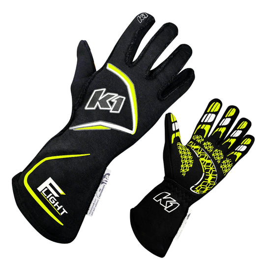 Gloves Flight Large Black-Flo Yellow