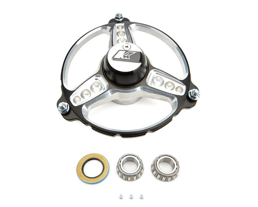 Front Hub Black 3 Spoke Direct Mount w/Bearings