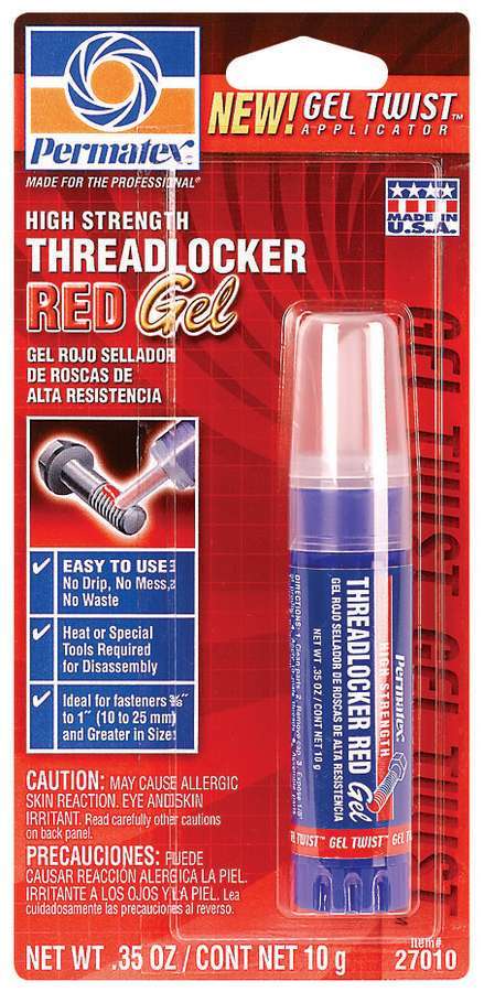 Red Threadlocker Gel Tube 10g