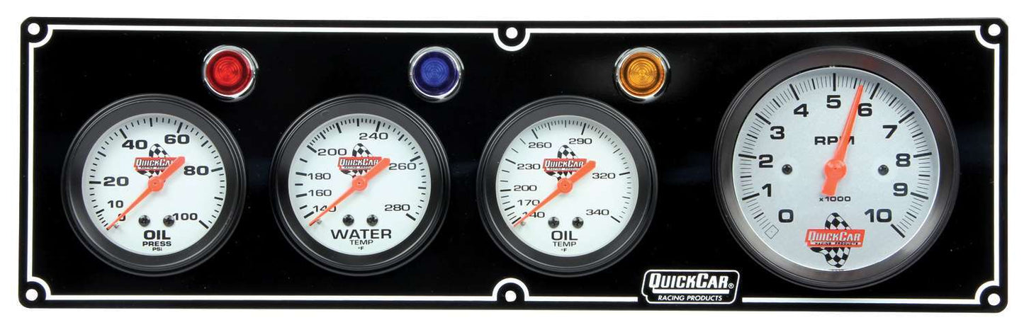 3-1 Gauge Panel OP/WT/OT w/3-3/8in Tach Black