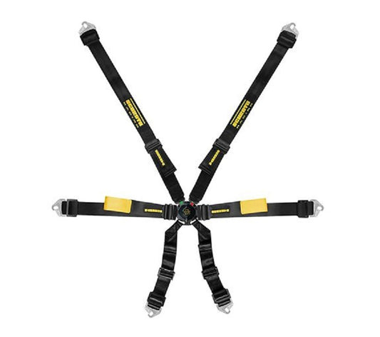 6pt Harness Enduro Black 2in Shoulder & Lap