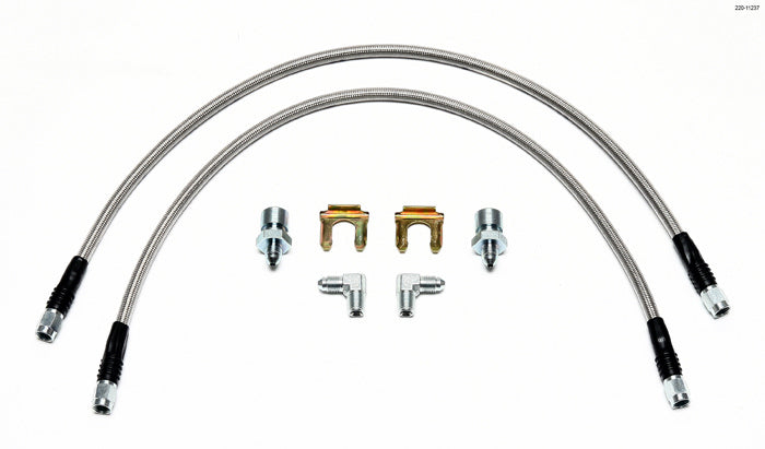 Flex Brake Line Kit 22in L 3/8-24 to 90 Deg.